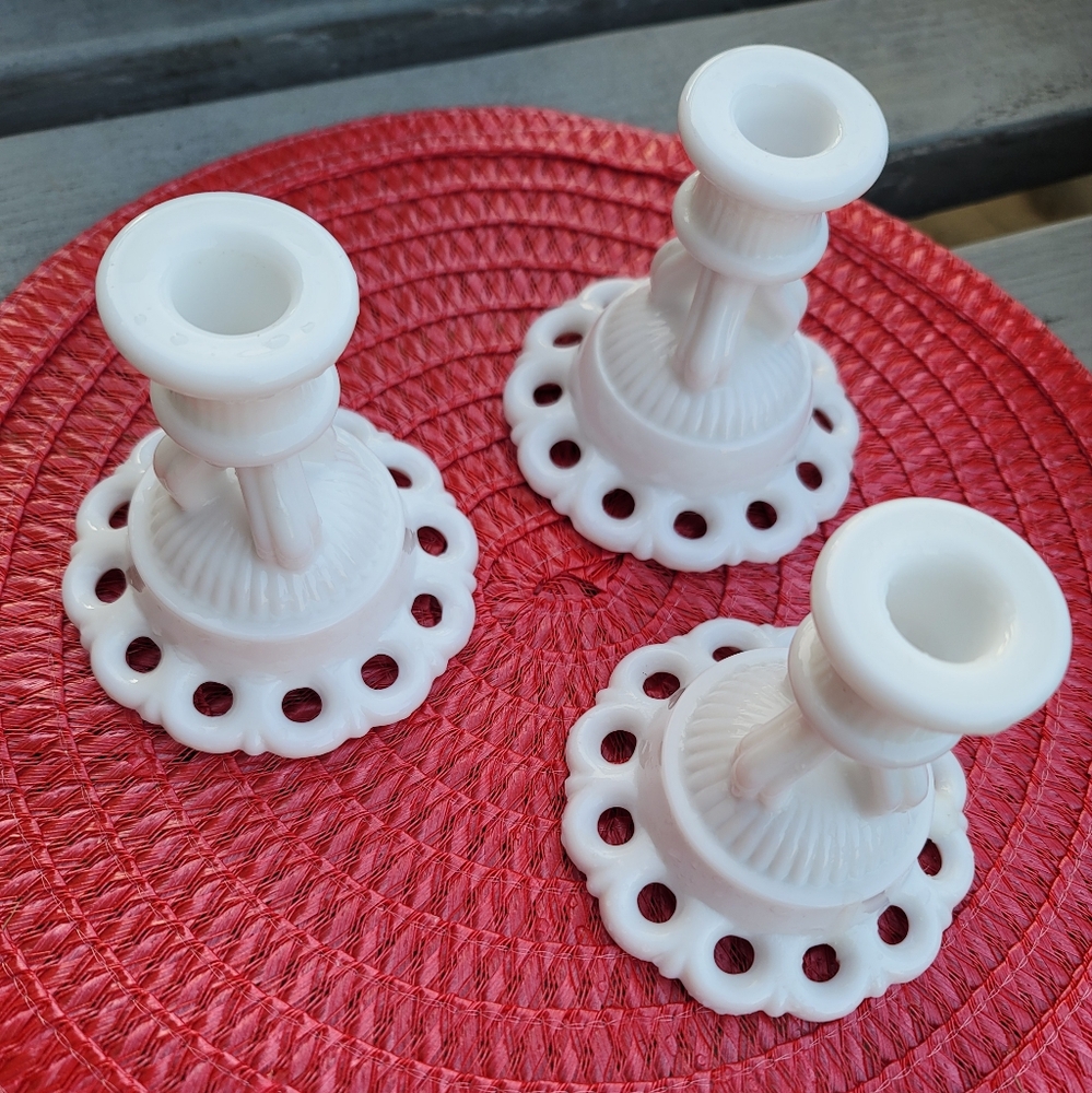 White Ceramic Candle Holders